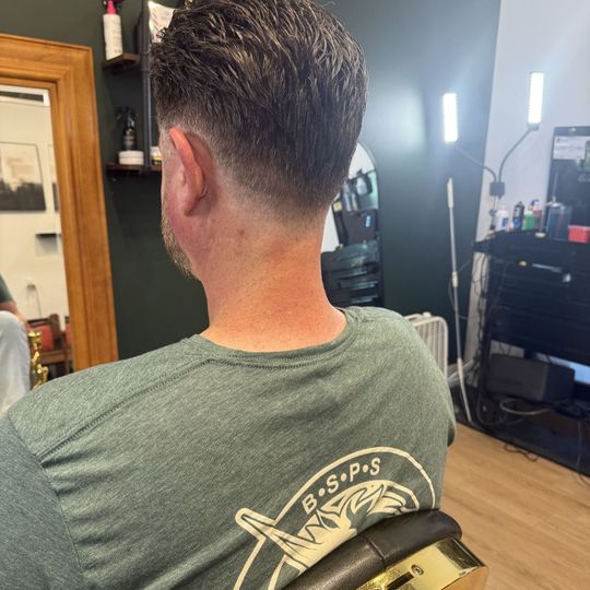 A fresh fade finished inside the K8 Fades shop